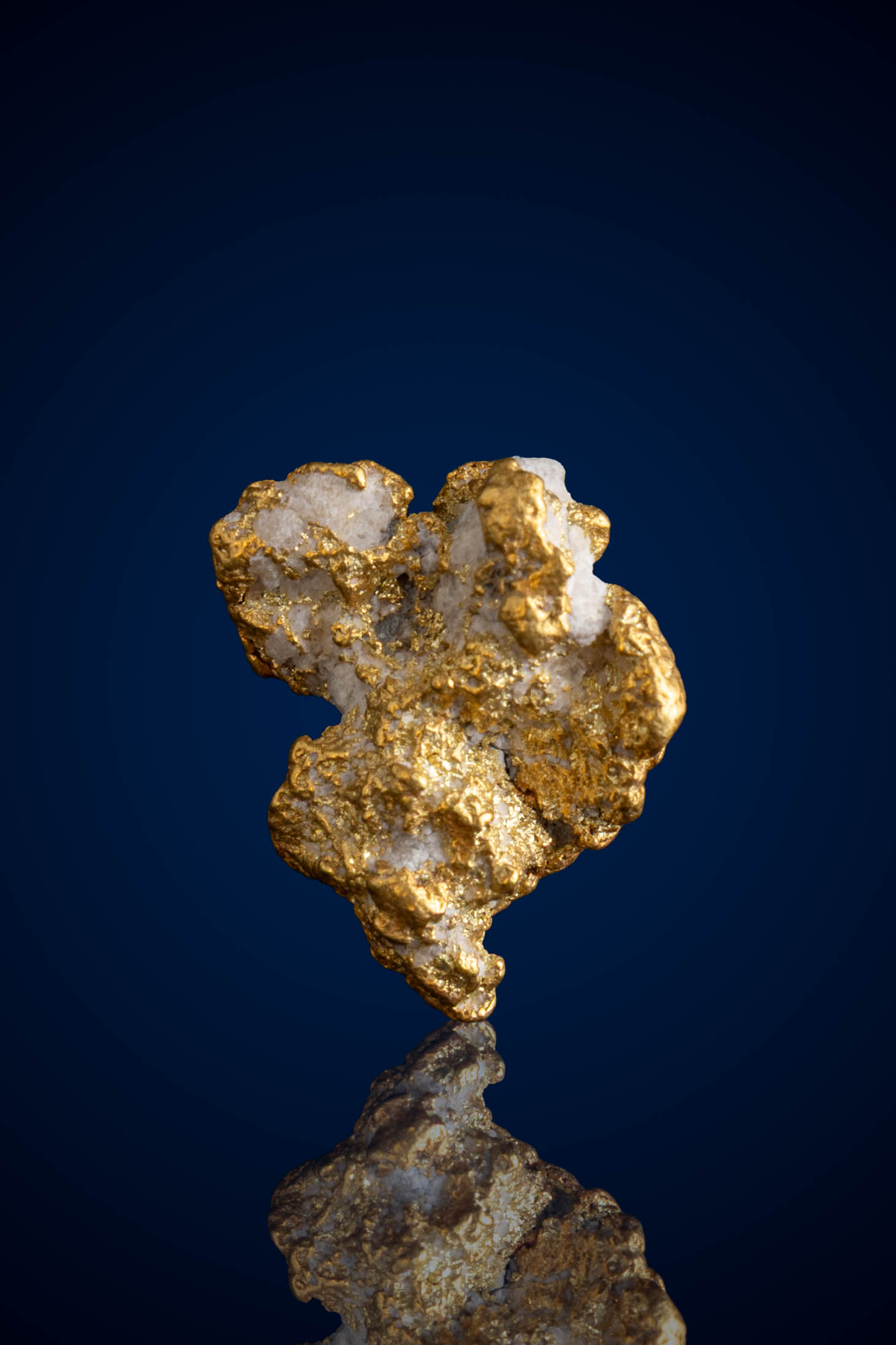 Radiant, Tapered Natural Gold Nugget with Quartz - Alaska - 2.62 grams (image for) Radiant, Tapered Natural Gold Nugget with Quartz - Alaska - 2.62 grams
